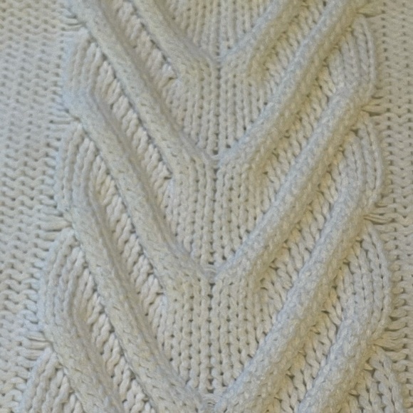 J. Crew White Chunky Cotton Cable Knit Mock Neck Sweater XXS - Picture 5 of 12